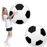 Eanjia 2 globos gigantes de balón de fútbol 4D de 28 pulgadas, temática deportiva y