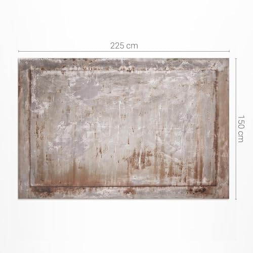 Tapis d'extérieur rectangle en PVC tôle rouillée pour terrasse jardin - 4