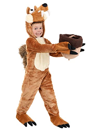 Disfraz infantil Scrat Ice Age con capucha y garras miniatura 4