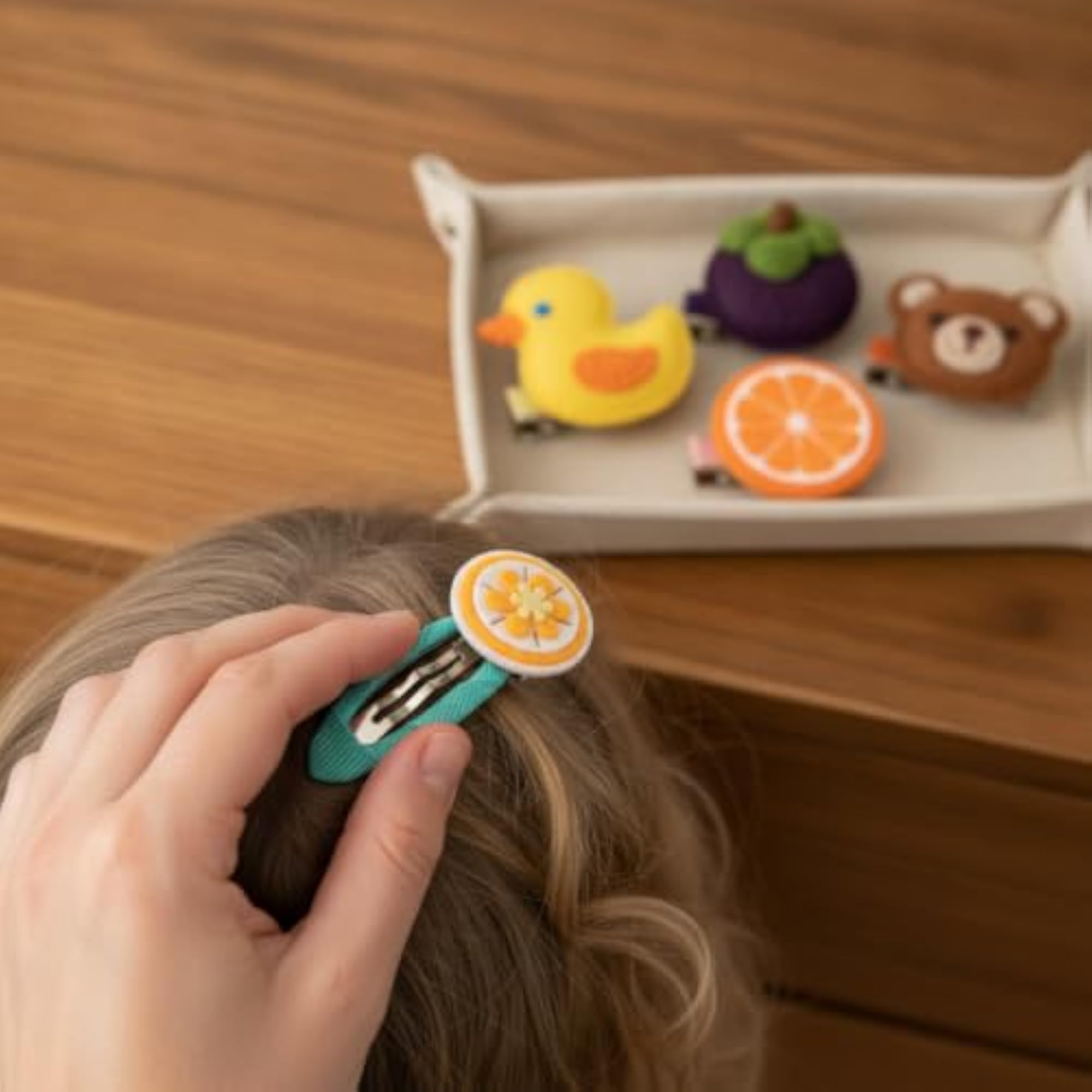 Cute Animal Fruit Alligator Hair Clips for Toddlers, Bear