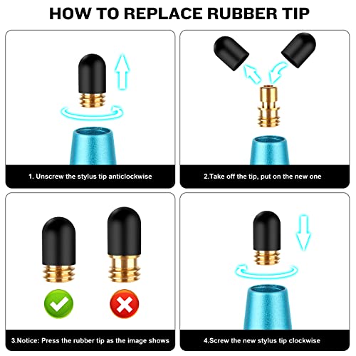 Stylus For Touch Screens, Ccivv 4-Pack Sensitivity & Precision Stylus Pens For Iphone, Ipad Pro, Samsung Galaxy, Tablets And All Capacitive Touch Screen Devices + 16 Extra Replaceable Tips #TOP5