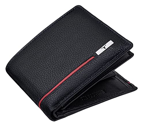 URBAN FOREST Stag Black/Red Leather Wallet for Men (Image - 2)