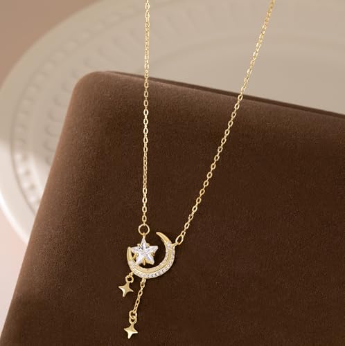 Collar de estrella de luna para el día a día y eventos de moda 4