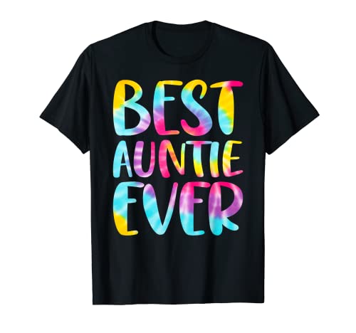 Best Auntie Ever Colorido Tie Dye Familia a juego Camiseta