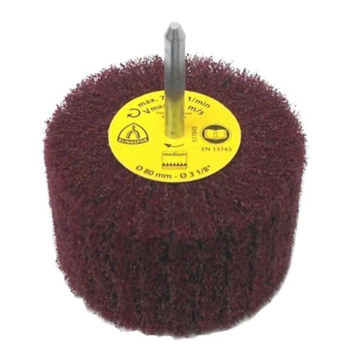 Klingspor NFS 600 Fächerschleifer/Lamellenschleifer | 80 x 50 mm (Schaftdurchmesser: 6 mm) | 1 Stück | Körnung: very fine (P320) / sehr fein