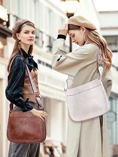 Image of Crossbody Bag Women Vegan Leather Hobo Handbag Trendy Crossbody Shoulder Bag Purses For Women with 2 Adjustable Strap