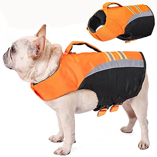 Colete salva-vidas para cães para nadar de barco, colete salva-vidas refletivo para cães pequenos, s