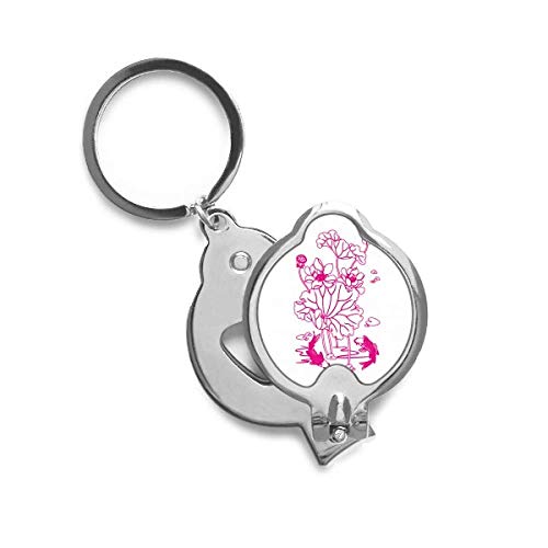 Coupe-ongles motif fleur de lotus et poisson d'eau douce pour soin des mains