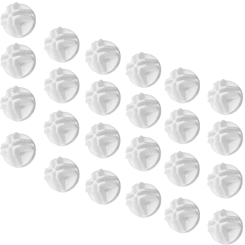Funlax 24Pcs Wire Cube Plastic Connectors For Cube Storage, Metal Grid Shelving Unit And Modular Closet Organizer Outer Diameter Is 1.42 Inches Inner Diameter Is 0.16 Inches (White) #TOP24