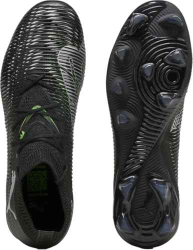 PUMA Puma - Mens Future 8 Match Fg/Ag Shoes, Color Black/Silver/Fluo Green, Size: 12.5 M US