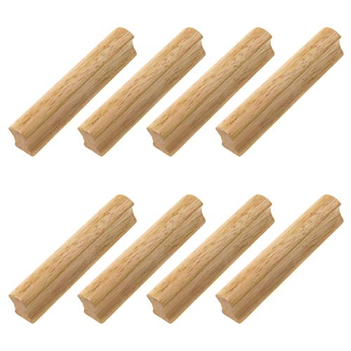 Bitray Wood Drawer Pulls 3.8-Inch Hole Distance Solid Wood Cabinet Handles -8Pcs #TOP13