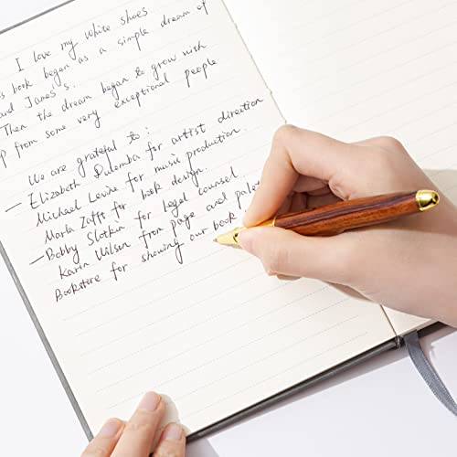 Habibee Wooden Ballpoint Pens With Fine Point Smooth Writing, 0.5Mm, Made Of Rosewood With 2 Ink Refills, Fancy Pens For Journaling Or Note Taking With Gift Box For Men & Women, Office Supplies #TOP6