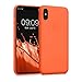 kwmobile TPU Silicone Case for Apple iPhone X - Soft Flexible Shock Absorbent Protective Phone Cover - Neon Orange
