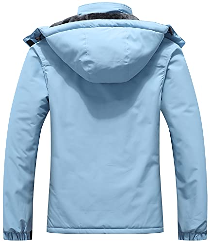 Image of MOERDENG Women's Ski Jacket Warm Winter Coat Hooded Snowboarding Jackets Waterproof Mountain Windbreaker for Hiking Traval