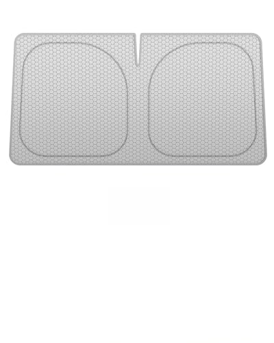helloleiboo Front Windshield Sun Shade -57"x 30" Foldable Car Windshield