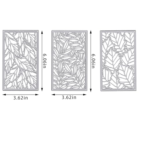 Blinket Conjunto de moldes de corte de metal com padrão de folha – Cortes intrincados de folhas para