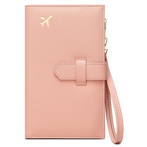 Reviews de Tarjeteros y fundas para Mujer los preferidos por los clientes. 43 HOGESA Cartera para Pasaporte y Visa, Funda Pasaporte, Cartera RFID Mujer, Porta Pasaporte Ffamiliar 4 Personas, Minimalista Tarjetera de Pinza Multibolsillos, Regalo Original...
