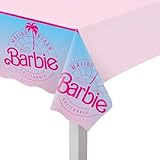 pony malibu tabla de medidas  Amscan Vibrant Multicolor Plastic Malibu Barbie Table Cover - 54\