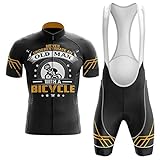 Never Underestimate an Old Man with A Bicycle Cycling Suit Cycling Sets Bike Uniform Summer Cycling Jersey Set Road Bicycle Jerseys MTB Breathable Cycling Clothing (Set,3XL)