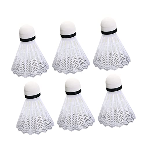 GOOHOCHY 12pcs Plastic Shuttlecocks for Badminton Durable Exercise Supplies for Indoor and for Beginners Amateurs and Family Fun White