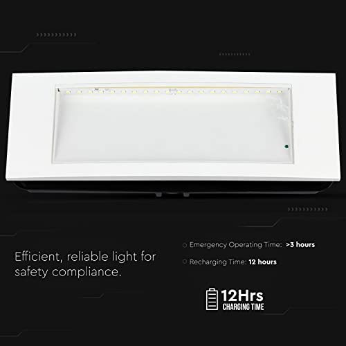 Lámpara LED de emergencia empotrable de 3,8W con luz blanca de 6000K 7