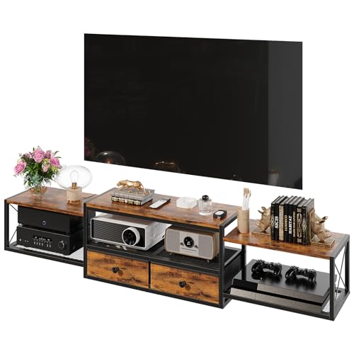 HavenlyYouth 55" Floating TV Stand, Modern Entertainment Center, Wall-Mounted Media