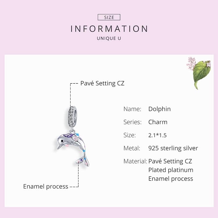 Pendentif dauphin en argent 925, une breloque marine d'exception