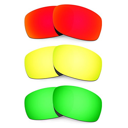 Lentes de repuesto Oakley Fives Squared con cristales rojo y esmeralda antiarañazos