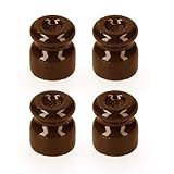 ELS Aislador para Cable Trenzado Marron envasado 4 Uni EDM Estrella de Navidad, Color Dorado, 80 x 75 x 26 cm, One Size