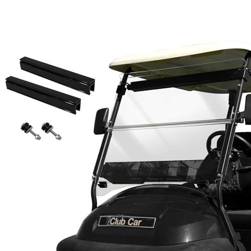 Parabrisas para carrito de golf Precedent 2004 en adelante, modelos eléctricos y a gas, 5 mm de grosor, plegable, acrílico transparente altamente transparente y resistente a los impactos