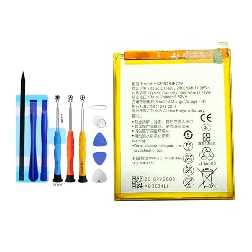 Vvuilsty HB366481ECW Ersatzakku für Huawei P20 Lite，P9 Smart,wiederaufladbare 0-Zyklen-Batterie kompatibel mit Huawei P20 Lite，P9 Smart mit Reparaturwerkzeug-Kits