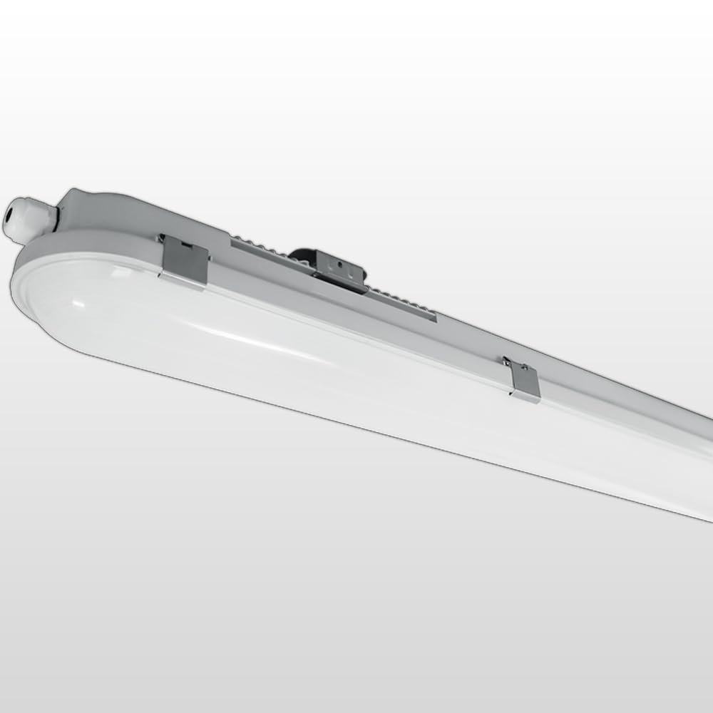 LEDBRITE 5ft Emergency LED Anti-Corrosive Batten Light | IP65 Vapour Proof Fitting | CCT & Wattage Selectable | 150lm/W Garage Warehouse Car Park Light (5ft Emergency)