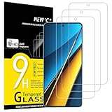 NEW'C 3 Stück für Xiaomi Poco X6 5G, X6 Pro 5G für Panzerglas, Frei von Kratzern, 9H Festigkeit, HD Bildschirmschutzfolie, 0.33mm Ultra-klar, Ultrawiderstandsfähig