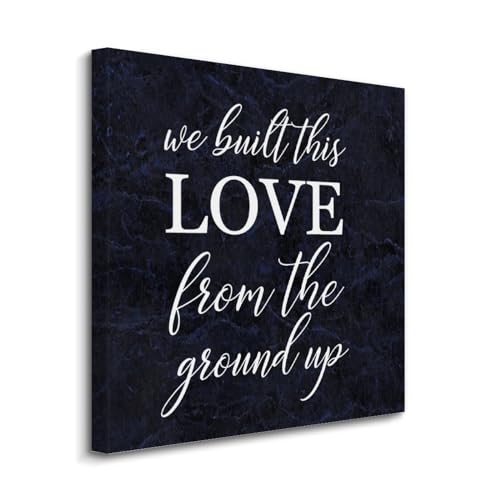 Lienzo We Built This Love con frases positivas, un cuadro lleno de amor para decorar tu sala