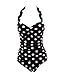 Tidetell Halter 50s Retro One Piece Bathing Suit Swimsuit Swimwear