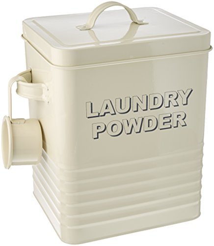 Lesser & Pavey Ivory Cream Enamel Laundry Powder Storage Tin