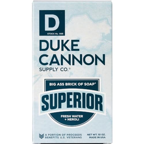 Duke Cannon Big Brick of Soap for Men - Superior, Fresh Water + Neroli. 10 oz