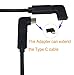 SinLoon Type C USB 3.1 Adapter,Right & Left Angled 90 Degree USB-C USB 3.1 Type-C Male to Female Extension Adapter for Laptop & Tablet & Mobile Phone（USB-C