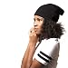 ADAMA Satin Lined Jersey Beanie, Black