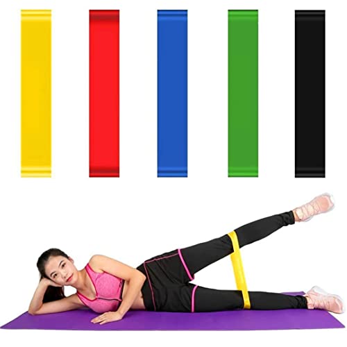 Kalindri Sports Übungs-Fitness-Widerstandsband, Schlaufenband, Thera-Bänder für Damen und Herren, 5 Stück Cover