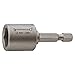Stahlwille 28011010 1/4" Hex Socket with Permanent Magnet, Size 10 mm, E 6.3, 50 mm Length, Chrome Alloy Steel, Clear Lacquered, Hexagon Inserts for Power Drivers, Made in Germany