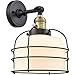 Innovations 203SW-BAB-G71-CE Large Bell Cage 1 Light Sconce Part of The Franklin Restoration Collection, Black Antique Brass