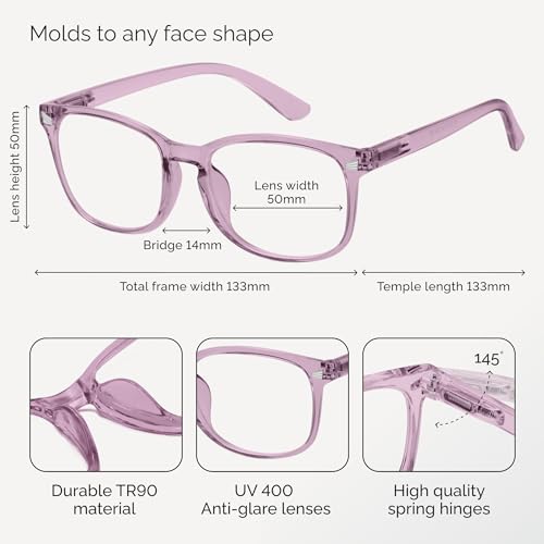 Image of CCVOO Reading Glasses for Women /Men, Eyeglasses, Blue Light Readers for Women /Men, Computer Eye Glasses, Cheaters