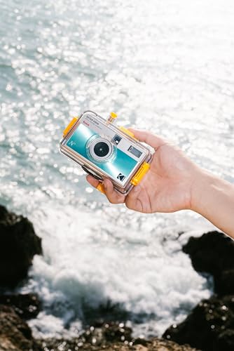 Image of KODAK EKTAR H35N Half Frame Film Camera, 35mm, Reusable, Focus-Free, Bulb Function, Built-in Star Filter, Coated Improved Lens (Film & AAA Battery are not Included) (Striped Silver, Premium Kit)
