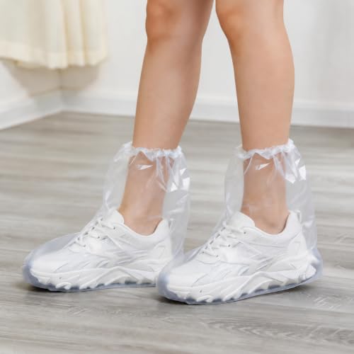 40 Pcs Waterproof Shoe Covers Boot Covers For Rain Plastic Shoe Protector