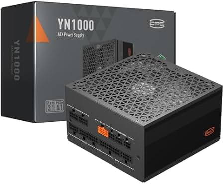 PCCOOLER CPS YN1000 電源、1000W 80 Plus Gold 認定 完全モジュラー PCIe 5.1 & ATX 3.1 ゲーミング PSU 幅広い互換性 135mm FDB ファン、フルジャパン電解コンデンサ - 10年保証