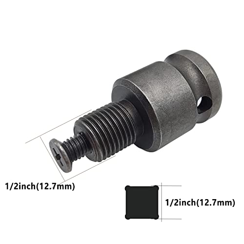 Patuopro 1.5-13Mm Keyless Drill Chuck Metal Heavy Duty 1/2''-20Unf With Sds-Plus Shank 1/4" Hex Shank 1/2'' Socket Square Wrench Adapter For Impact Driver, Electric Drill, Hammer Drill #TOP4