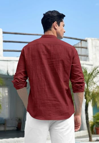 Image of ROYALSCOUT Men's Cotton Blend Full Sleeve Short Kurta Perfect for Traditional Gatherings, Casual Outings, or Everyday Ethnic Wear