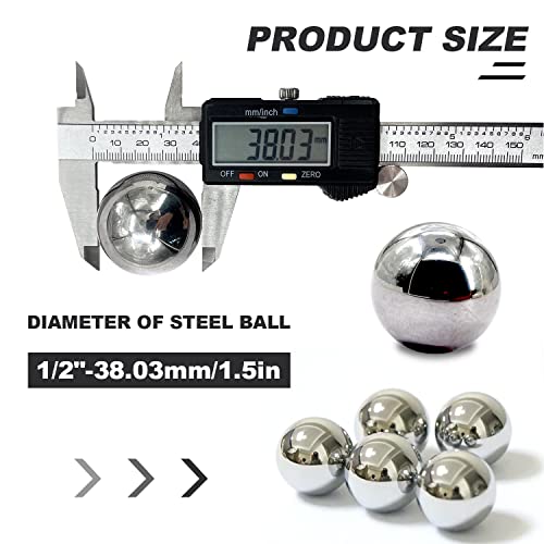 Deepdream 1-1/2"-5PCS BEARING BALLS 5Pcs 1.5''Inch Bearing Balls Steel Ball Bearing 38Mm Assorted Loose Bicycle Bearing Balls 1-1/2"… thumb #1