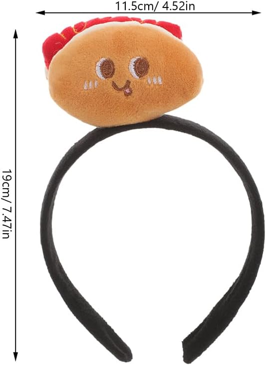 Didiseaon 2Pcs Cartoon Hot Dog Headband Set Durable Cloth Halloween Party Headbands for Adults Cosplay Novelty Food Hairband Accessories
